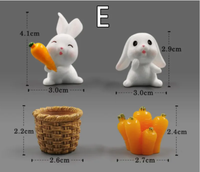 Mini Resin Animal Figurines – DIY Micro-Landscape Decor - 