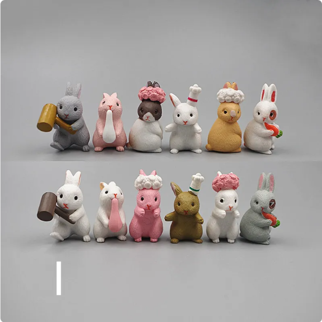 Mini Resin Animal Figurines – DIY Micro-Landscape Decor - Image26755147497566