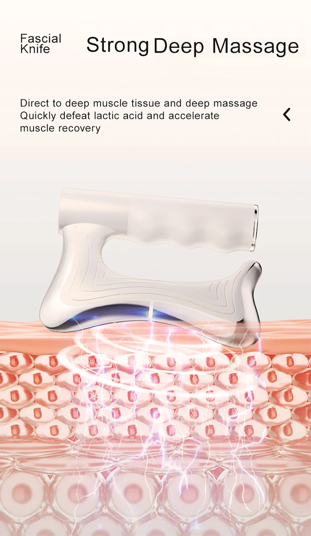 Electric Deep Tissue Massage Blade – Heated Fascia Relaxation Tool - 