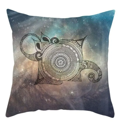 Mandala-inspired pillow cover for a welcoming home interior