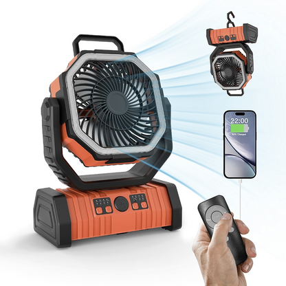 Outdoor Household Power Bank LED Light Camping Fan - Image26755166732382