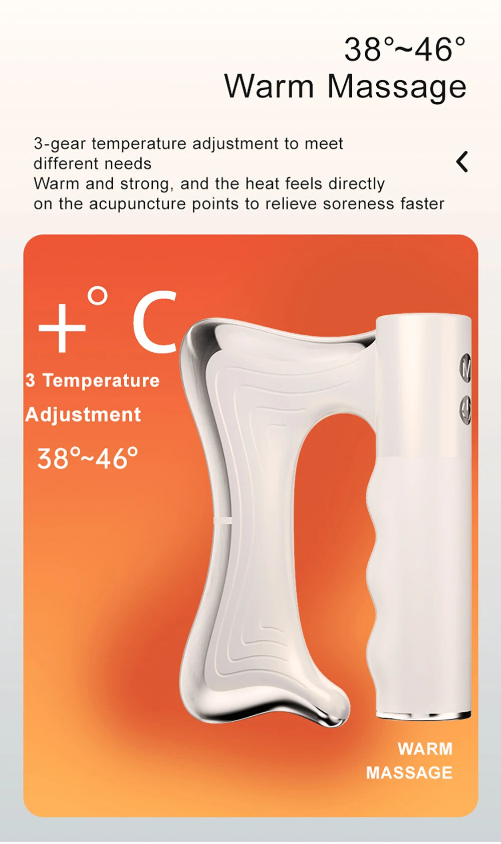 Electric Deep Tissue Massage Blade – Heated Fascia Relaxation Tool - 