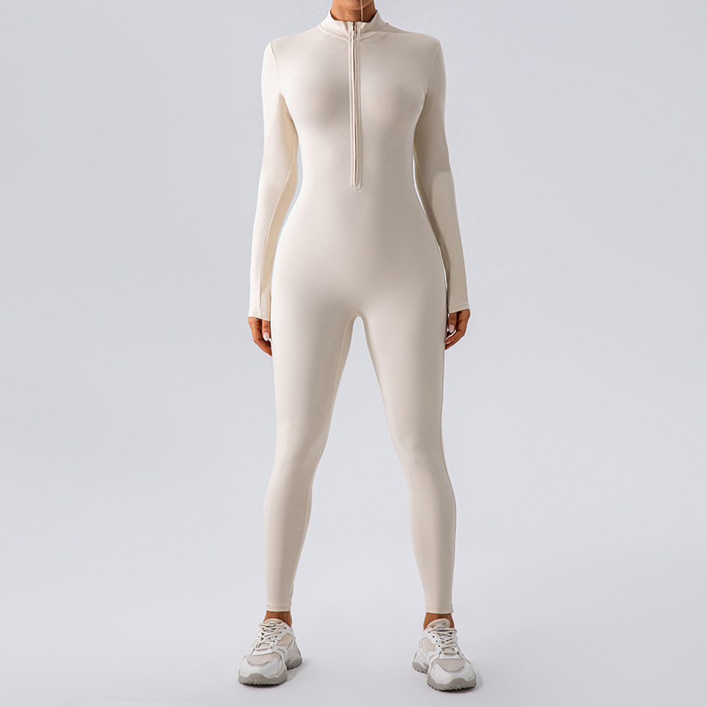 Fleece-Lined Yoga Jumpsuit - 