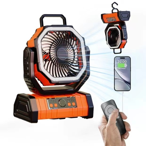 Outdoor Household Power Bank LED Light Camping Fan - 