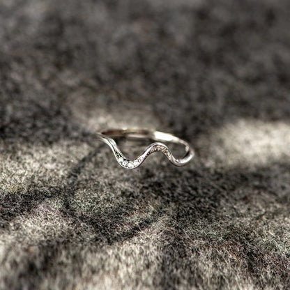 Water Wave Silver Ring in Fashion Design - Image26755083468894
