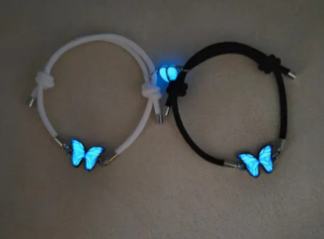 Blue Luminous Smart Butterfly Necklace - 