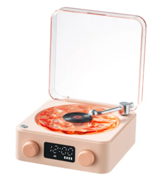 Bluetooth Retro Turntable Speaker with RGB Lights - 