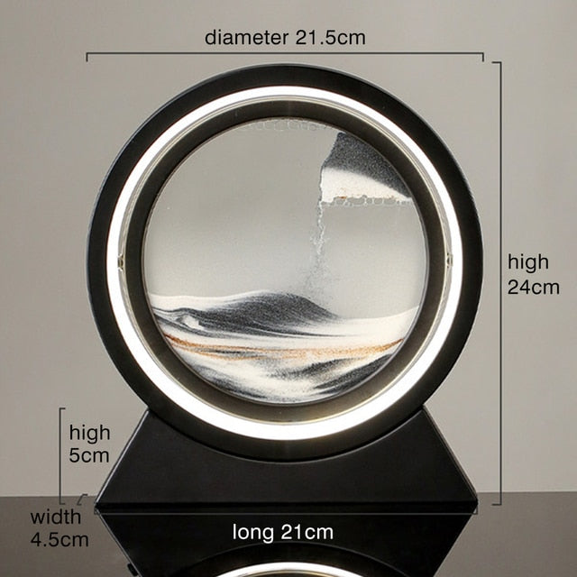 Moving Sand Art Landscape Table Lamp - 