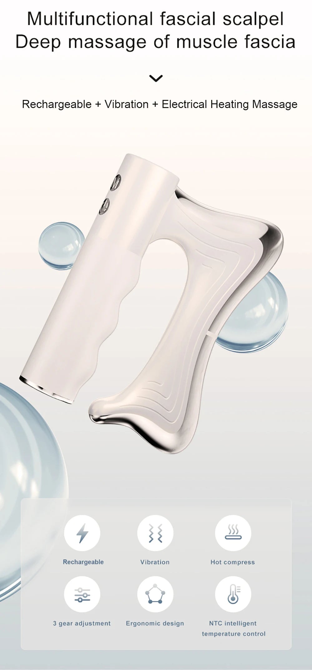 Electric Deep Tissue Massage Blade – Heated Fascia Relaxation Tool - Image26755125739614