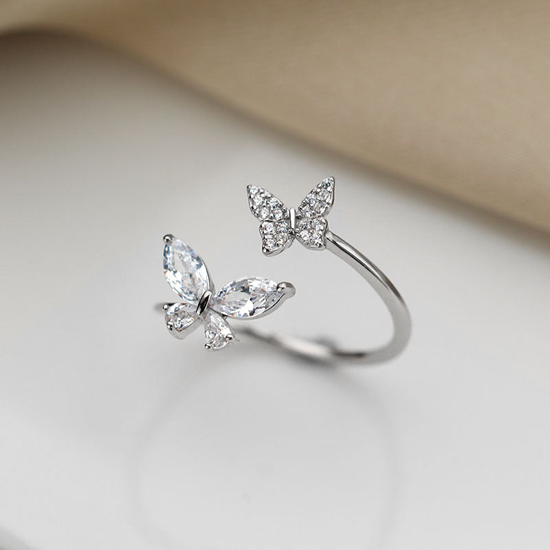 S925 Sterling Silver Butterfly Ring for Women - Image26755183050846