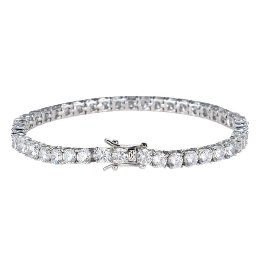 Tennis Chain Copper Zircon Single Row Hip Hop Bracelet