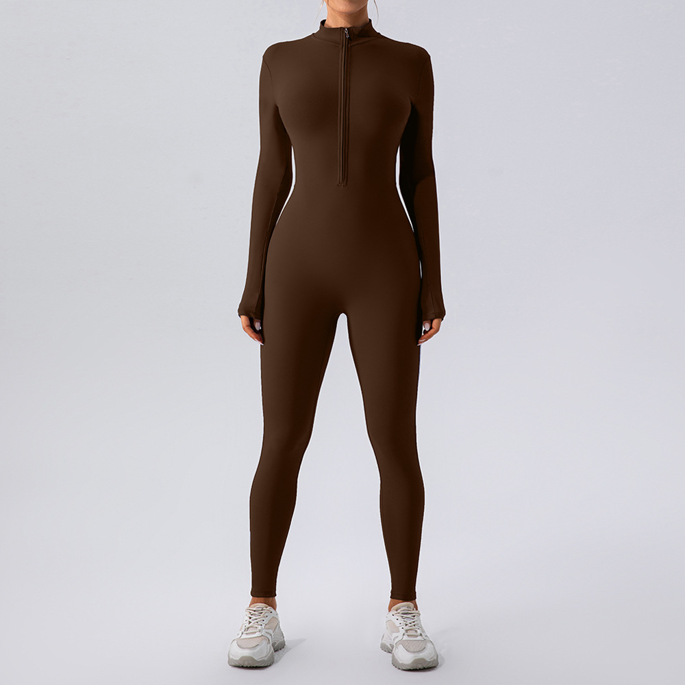 Fleece-Lined Yoga Jumpsuit - 