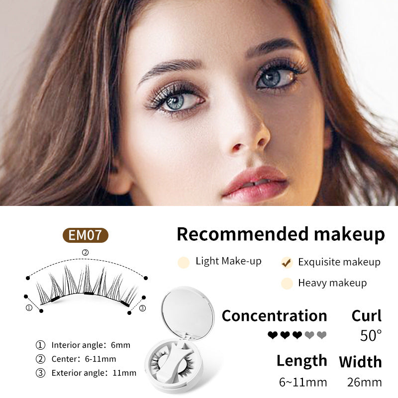 Magnetic False Eyelashes Set with Applicator - 
