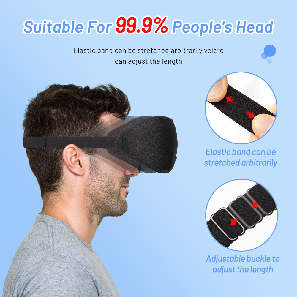 3D Natural Memory Foam Sleep Mask for Comfort - 