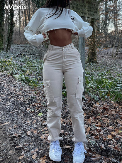 High Waist Cargo Pants Stylish - Image26755350167646