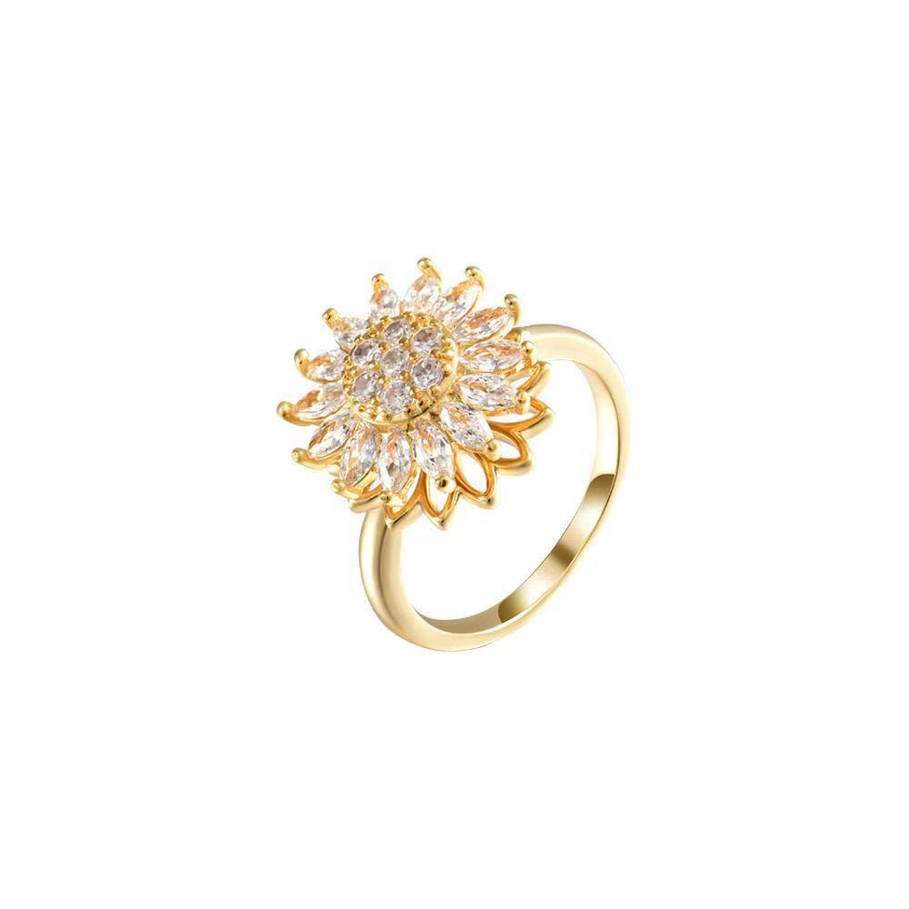 Sunflower Rotation Ring for Anxiety Relief - Image26755101687902