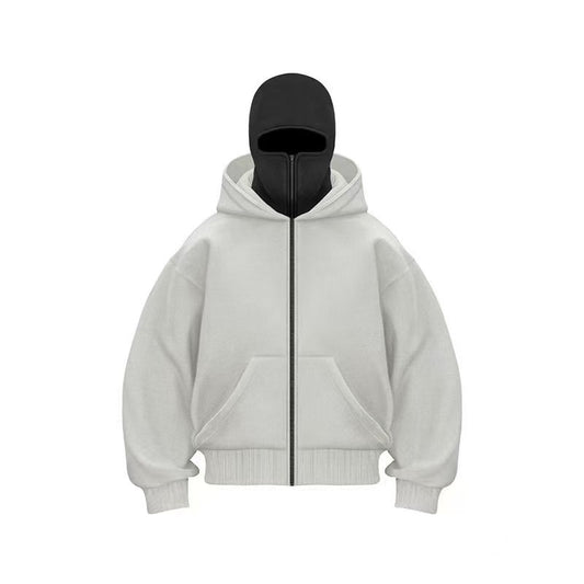 Men's Hooded Zip-Up Baseball Jacket