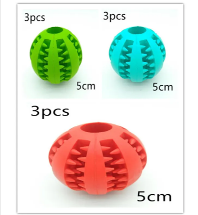 Interactive Rubber Slow Feeder Dog Ball - 