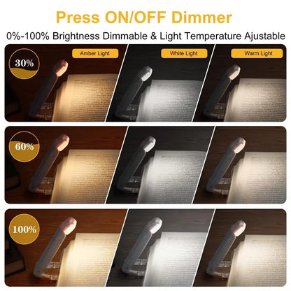 LED USB Rechargeable Book Light Reading Light Eye Protection - Image26755103359070