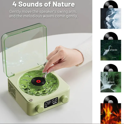 Bluetooth Retro Turntable Speaker with RGB Lights - Image26755435626590