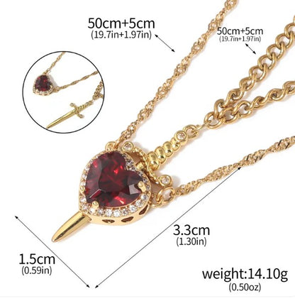 Love Dagger Necklace - Image26755184099422