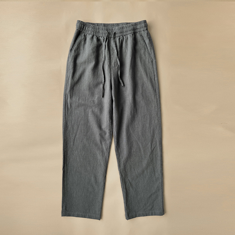 Men's Casual Pants White Baggy Straight Trousers - Image26755439165534