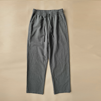 Men's Casual Pants White Baggy Straight Trousers - Image26755439165534