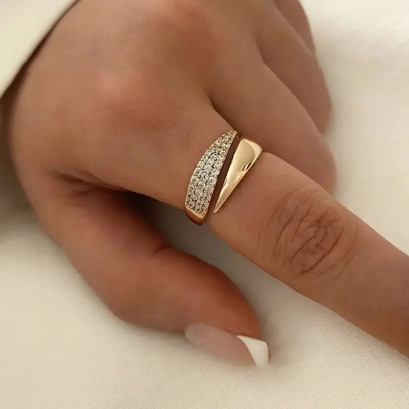 Elegant Adjustable Sparkle Ring - 