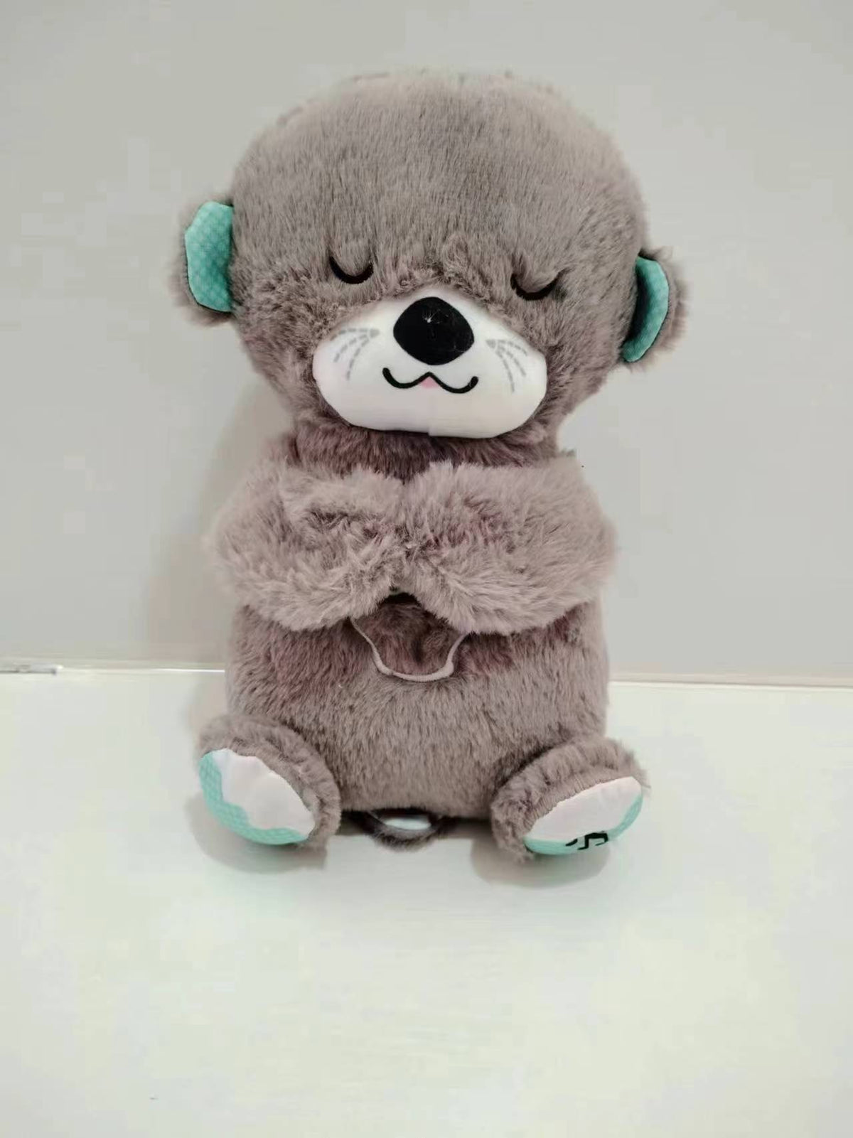Sound Machine Soothe 'n Snuggle Otter Portable Plush Baby Toy with Sensory Details Music Lights & Rhythmic Breathing Motion - 