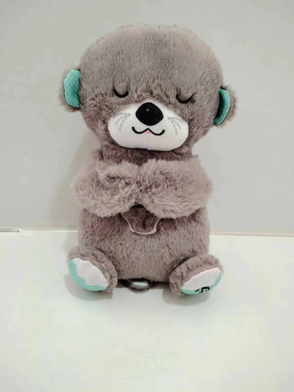Sound Machine Soothe 'n Snuggle Otter Portable Plush Baby Toy with Sensory Details Music Lights & Rhythmic Breathing Motion - Image26755354853470