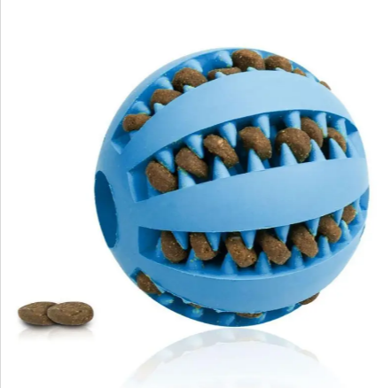Interactive Rubber Slow Feeder Dog Ball - 