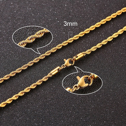 Twisted Rope Figaro Necklaces - Image26755092447326