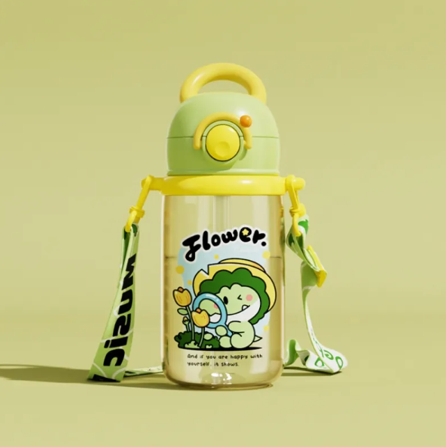 Children's Whale Cartoon Diving Fountain Water Bottle - Tritan Leakproof Sippy Cup (Various Sizes & Colors) - Image26755315564638