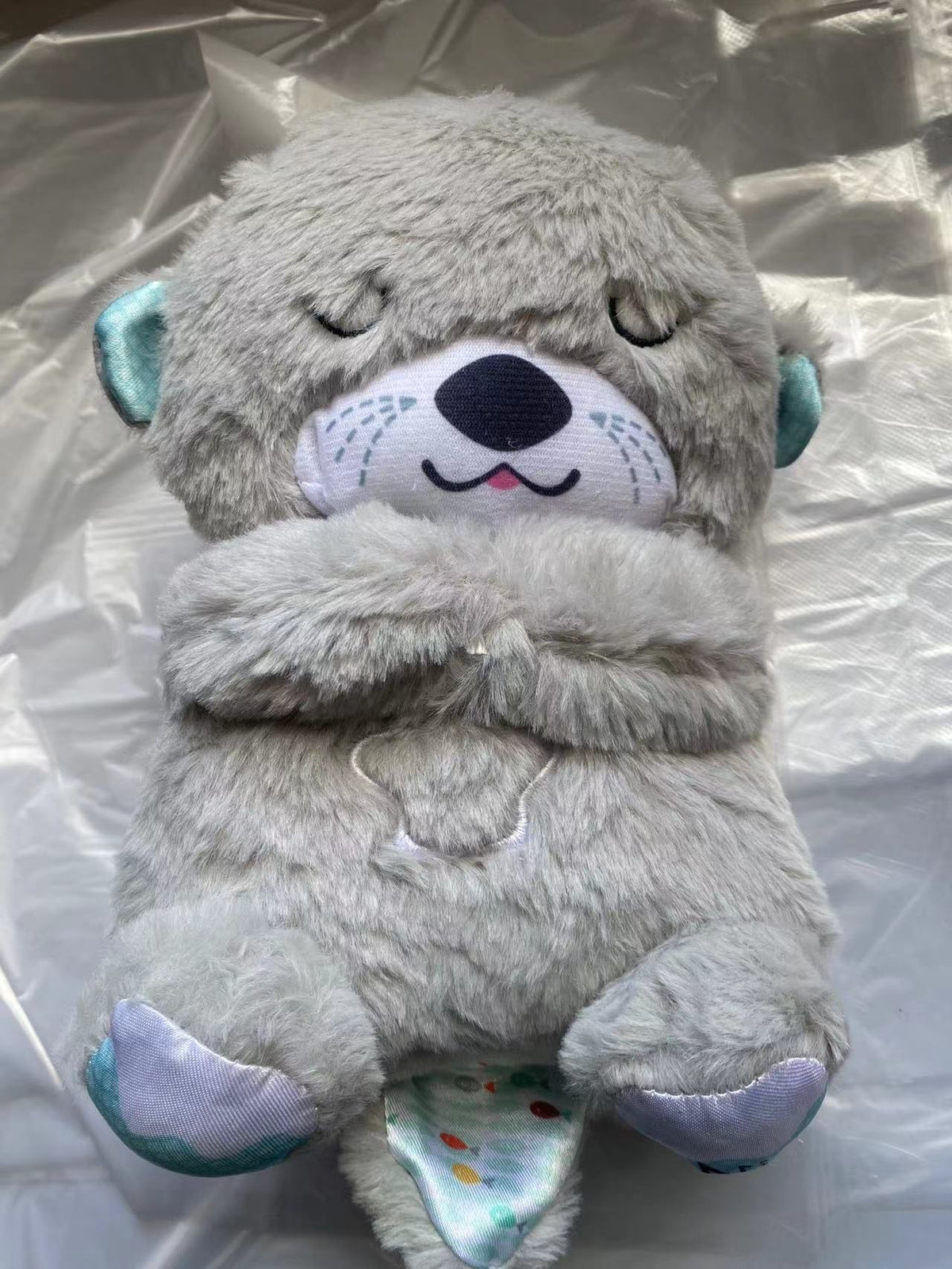 Sound Machine Soothe 'n Snuggle Otter Portable Plush Baby Toy with Sensory Details Music Lights & Rhythmic Breathing Motion - Image26755355410526