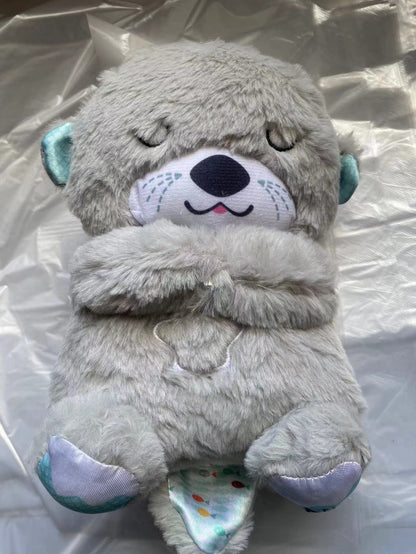Sound Machine Soothe 'n Snuggle Otter Portable Plush Baby Toy with Sensory Details Music Lights & Rhythmic Breathing Motion - Image26755355410526