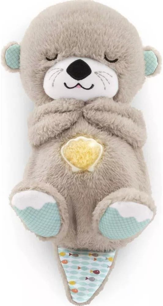 Sound Machine Soothe 'n Snuggle Otter Portable Plush Baby Toy with Sensory Details Music Lights & Rhythmic Breathing Motion - Image26755354722398