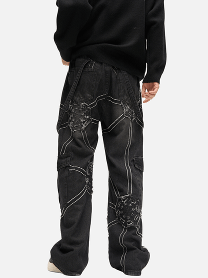 Spider Denim Pants - Image26755088744542