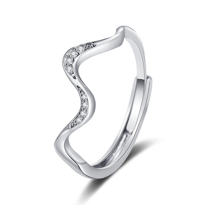 Water Wave Silver Ring in Fashion Design - Image26755083567198