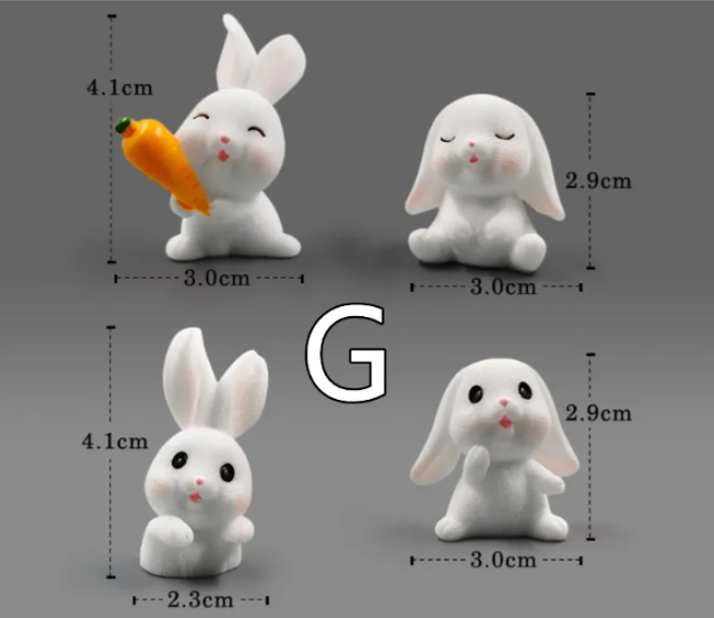 Mini Resin Animal Figurines – DIY Micro-Landscape Decor - 