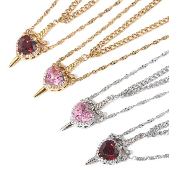 Love Dagger Necklace - 