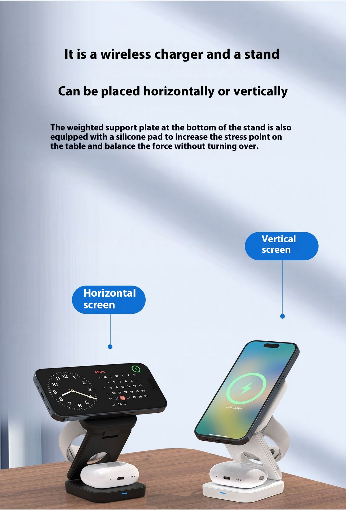 3 IN 1 FOLDABLE WIRELESS CHARGER - Image27164735537246