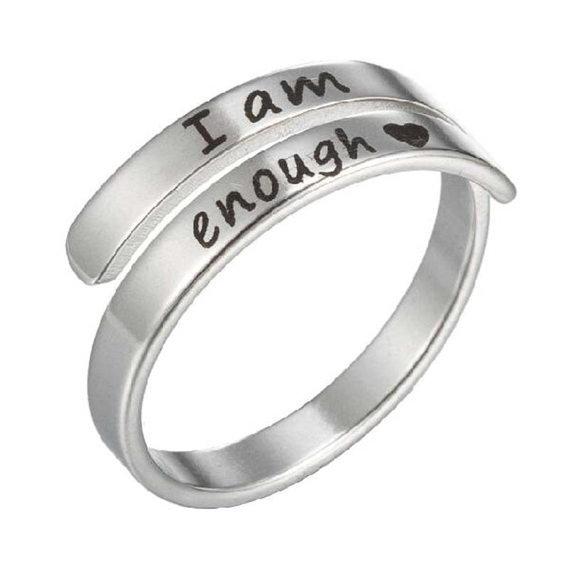 Retro Stainless Steel English Double Ring - Image26755146121310