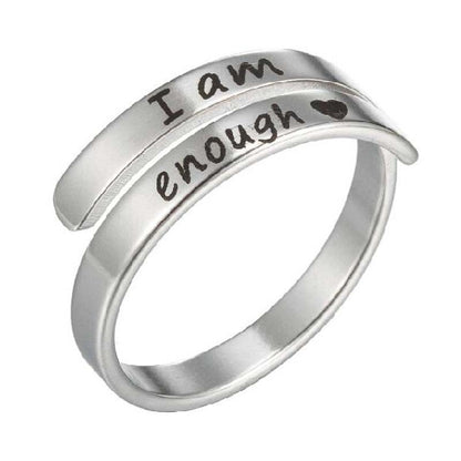 Retro Stainless Steel English Double Ring - Image26755146121310