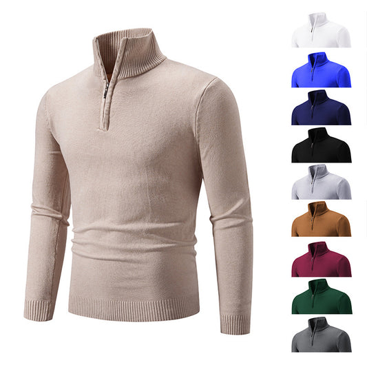 Men's Casual Fleece Zip Sweater