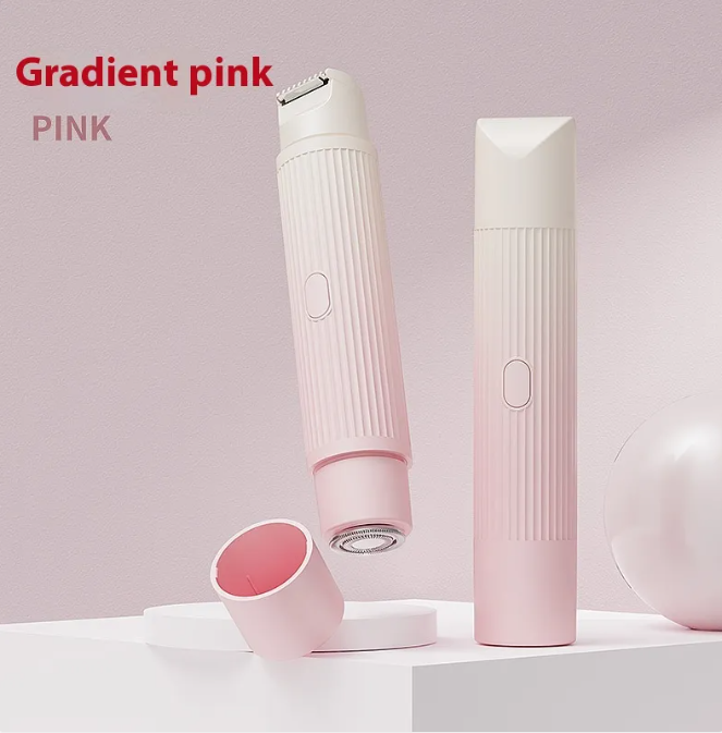 Dual-Head Electric Shaver Painless Women's Epilator Bikini Hair Removal Device Automatic Hair Trimmer Underarm Facial Lips Leg - 