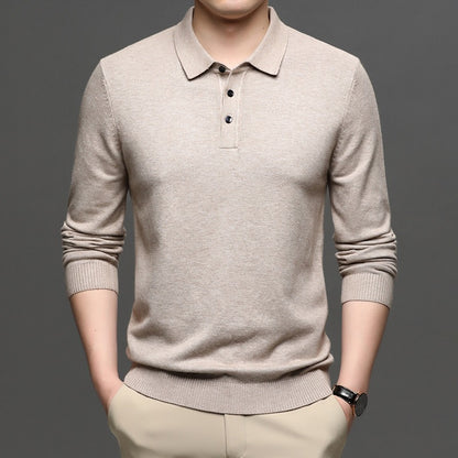 Men's Lapel Knit Pullover Sweater - Image26755078422622