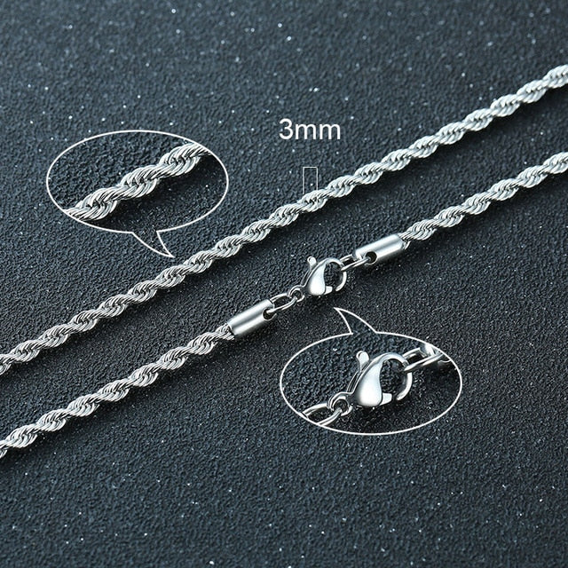 Twisted Rope Figaro Necklaces - Image26755091562590