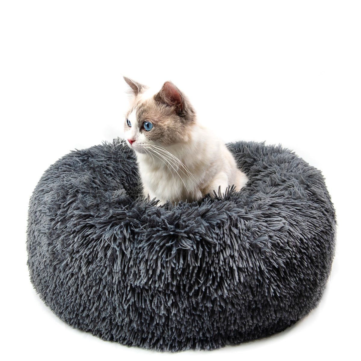 Round Plush Dog Bed for Small Dogs and Puppies - Image26755113123934