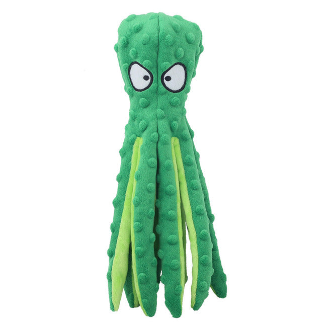 Interactive Bite-resistant Plush Octopus Pet Toy - Image26755168075870