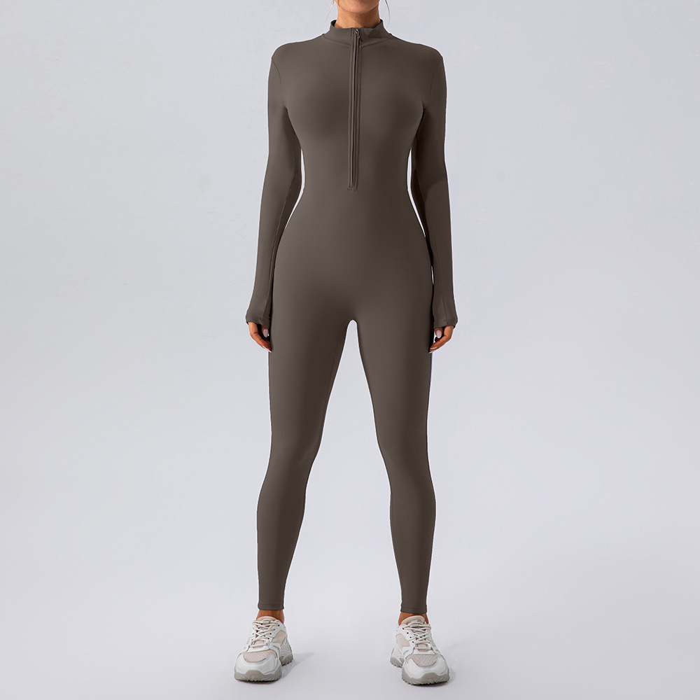 Fleece-Lined Yoga Jumpsuit - Image26755187408990